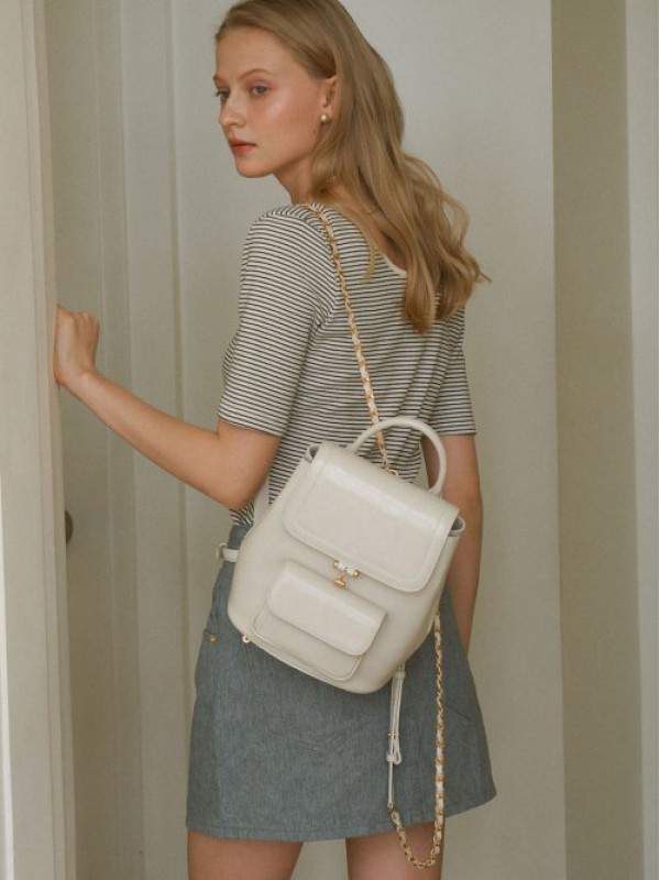 Tilda Chain Backpack Milk