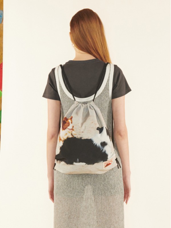 Drawstring Sport Bag Dog Print