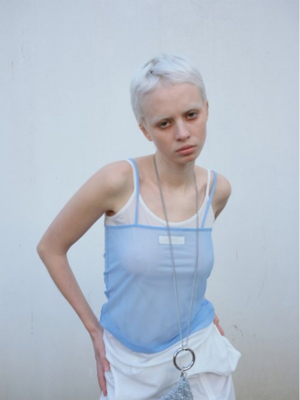 POUCH KEYRING IN SILVER