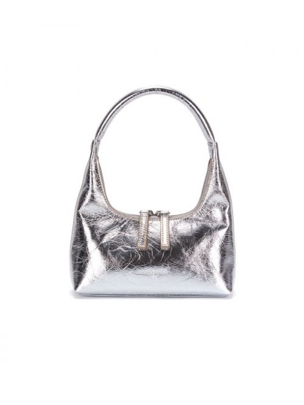 HOBO MINI + STRAP - silver crinkle
