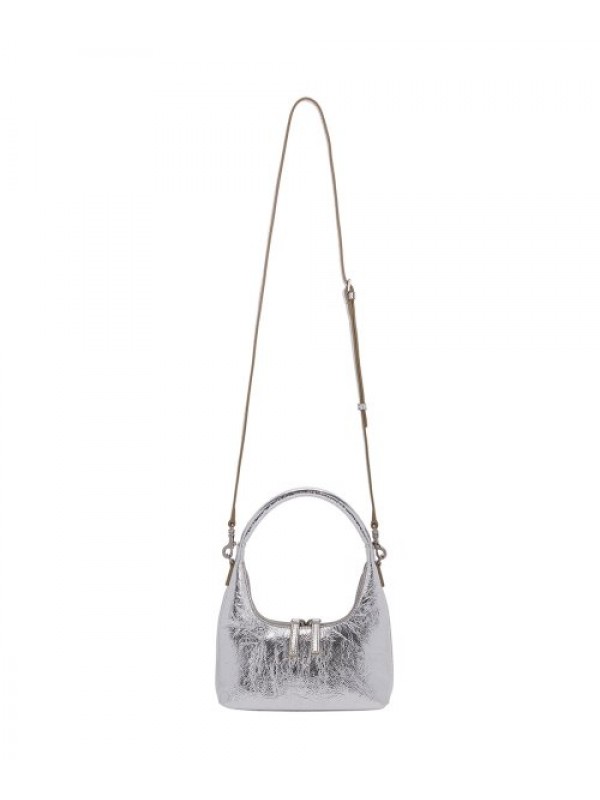 HOBO MINI + STRAP - silver crinkle