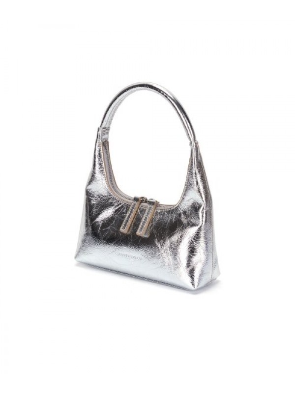 HOBO MINI + STRAP - silver crinkle