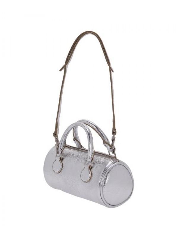 LOG BAG - silver crinkle