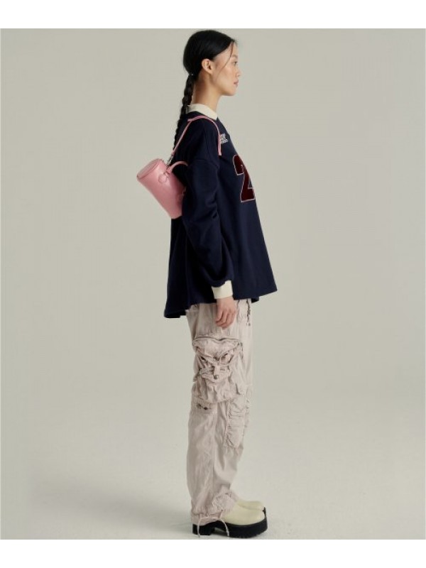 LOG BAG - candy pink crinkle