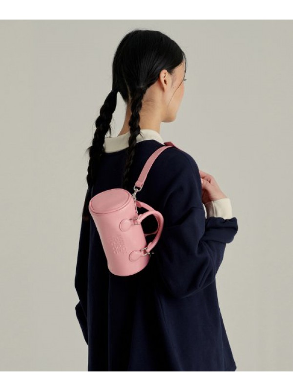 LOG BAG - candy pink crinkle