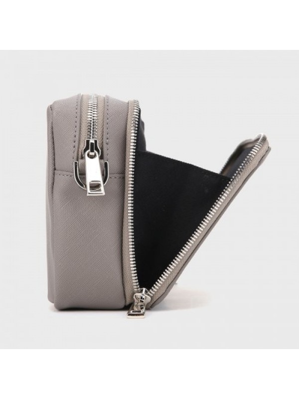 Square Pouch Messenger Bag Gray