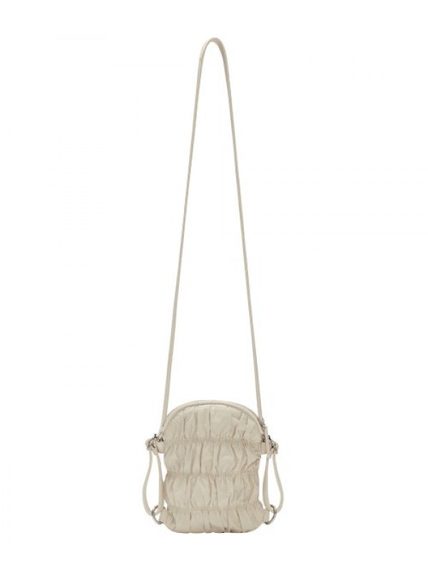Shirring Crossbody Bag [Cream]