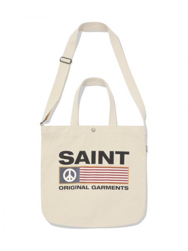 SP Peace Logo 2WAY Eco Bag - Ivory