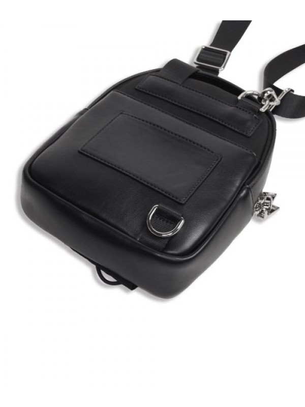 Traveler Nylon Mixed Leather Sacoche BLACK