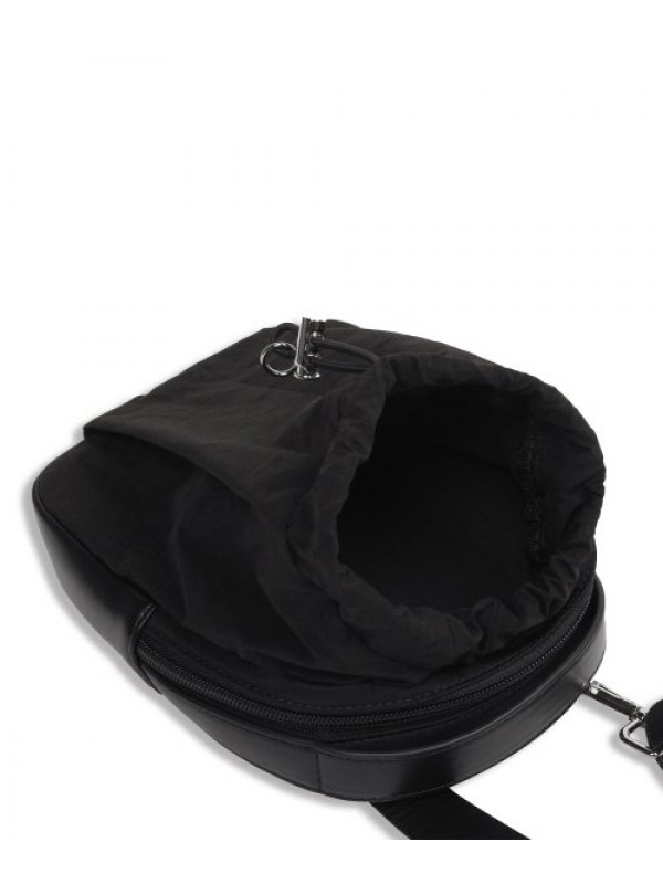 Traveler Nylon Mixed Leather Sacoche BLACK