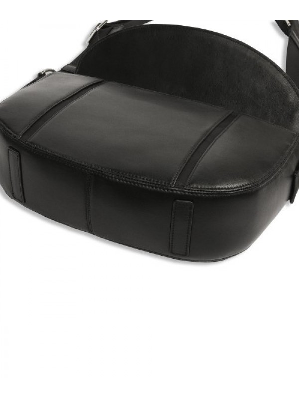 Cowhide Retro Half Moon Shoulder Bag