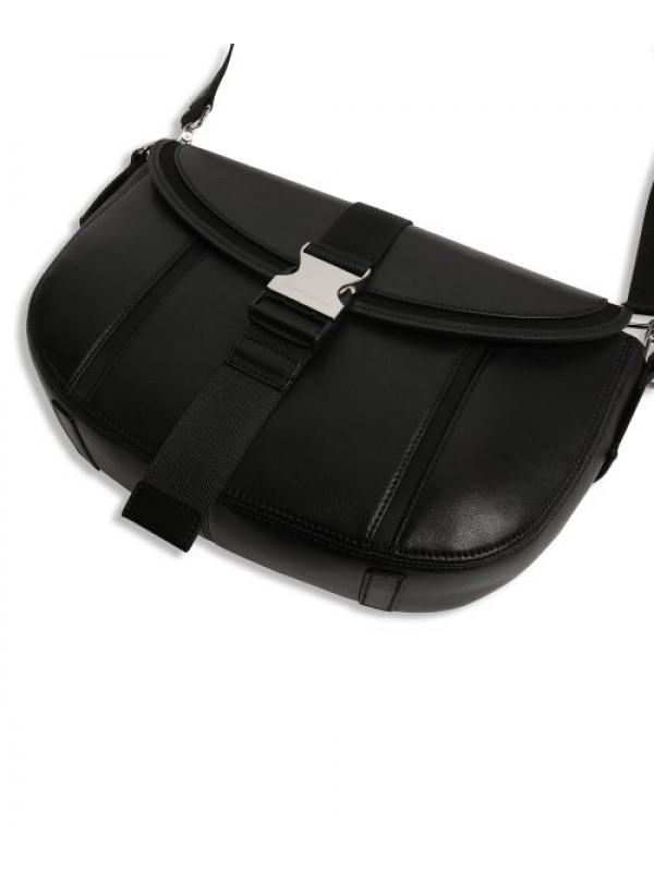 Cowhide Retro Half Moon Shoulder Bag